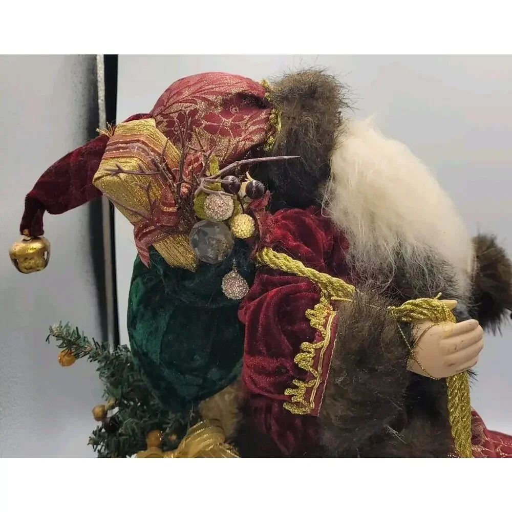 Vintage Large Porcelain Face Santa Claus Riding Tricycle Presents 16